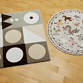 Soft Round Carpet With Playful Animal Patterns For Kids Bedroom Decor