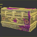 Vintage Decorative Trunk With Floral Patterns And Metal Hardware For Living Spaces