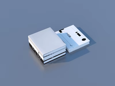 White Electronic Device With Interface Ports And Modern Compact Design 3d model