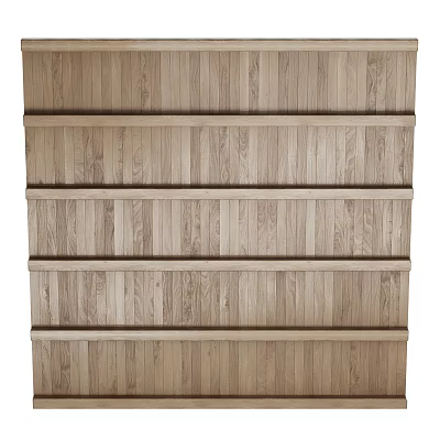Elegant Wooden Paneled Ceiling Design With Layered Planks And Natural Texture 3d model