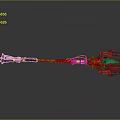 Futuristic Mechanical Device With Yellow Black Structure Long Handle And Green Glowing Core