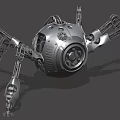 Industrial Equipment Mechanical Spider With Metal Legs And Spherical Body Design