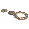 Decorative Round Coasters With Intricate Patterns For Home Table Accessories