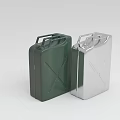 Industrial Metal Jerry Cans With Green and Silver Finish for Liquid Storage in Industry