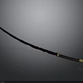 Traditional Japanese Katana With Long Sharp Blade And Red Black Wrapped Handle