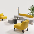 Cabin Curved Sofa Lounge Sofa Set Sofa 3d model