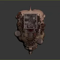 Fantasy Pig like Game Movie Character With Small House Chains And Leather Decorations