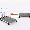 Sports Equipment Metal Platform Carts Two Units With Wheels And Sturdy Frame For Mobile Transport