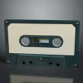 Vintage Cassette Tape Classic Audio Storage Tool With Green And White Retro Design