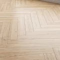 Light Colored Wooden Flooring With Herringbone Pattern And Natural Wood Grain 3d model