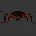 Red and black cockroach with long antennae on gray background in realistic lighting