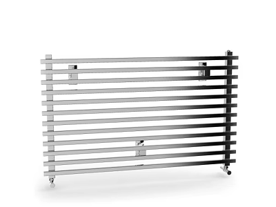 Stainless Steel Bathroom Cabinet Rack With Multiple Storage Bars And Wheels For Mobility 3d model