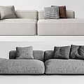 Modern chaise longue multiplayer sofa 3d model
