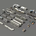 Various School Buildings Including Classroom Structures And Campus Facilities 3d model