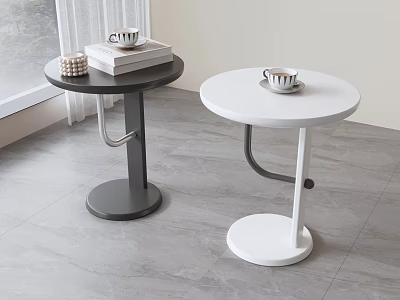 Modern Minimalist Round Side Tables For Living Room Bedroom Indoor Home Decorative Furniture 3d model