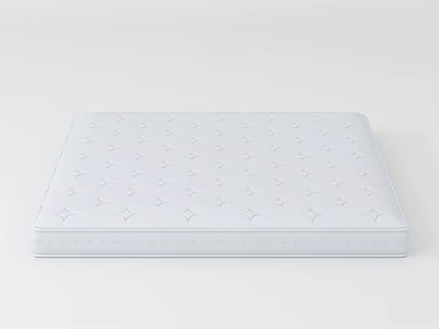 White Mattress with Diamond Stitch Pattern for Comfortable Sleep Experience 3d model