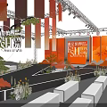 International Fashion Show Runway With Modern Lighting And Elegant Stage Decor