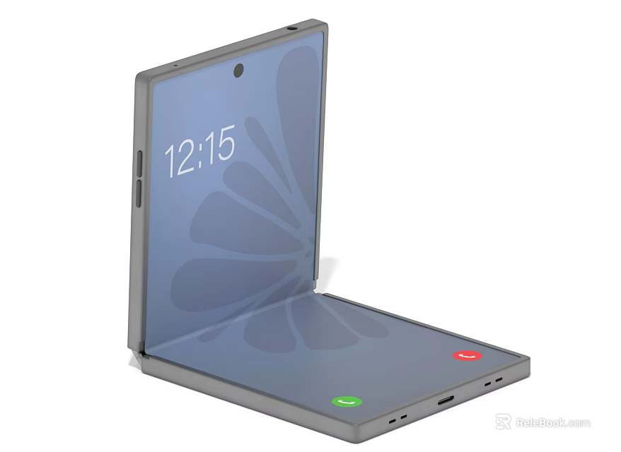 Foldable Smartphone With Dual Screens Fold Design Time Display And Call Function 3d model 