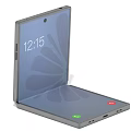 Foldable Smartphone With Dual Screens Fold Design Time Display And Call Function 3d model