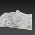 Mountain Terrain Featuring Snow Covered Peak Rocky Slopes And Lush Green Vegetation