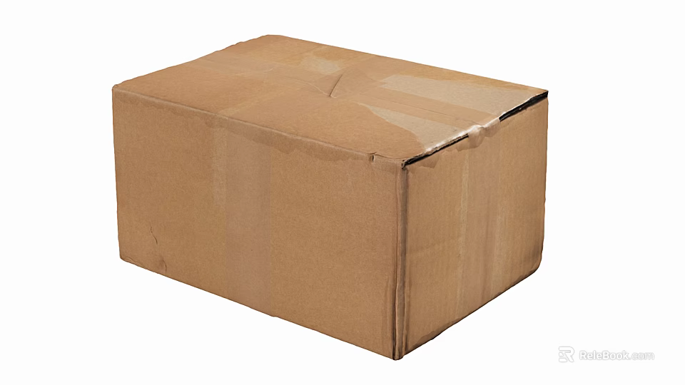Household Items Storage Cardboard Box With Secure Tape And Durable Material 3d model 