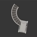 Curved Solar Panel Array Structure With Multiple Panels And Connecting Frame