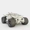 Electric Toy Batmobile Style Vehicle with Large Wheels and Armored Design for Kids