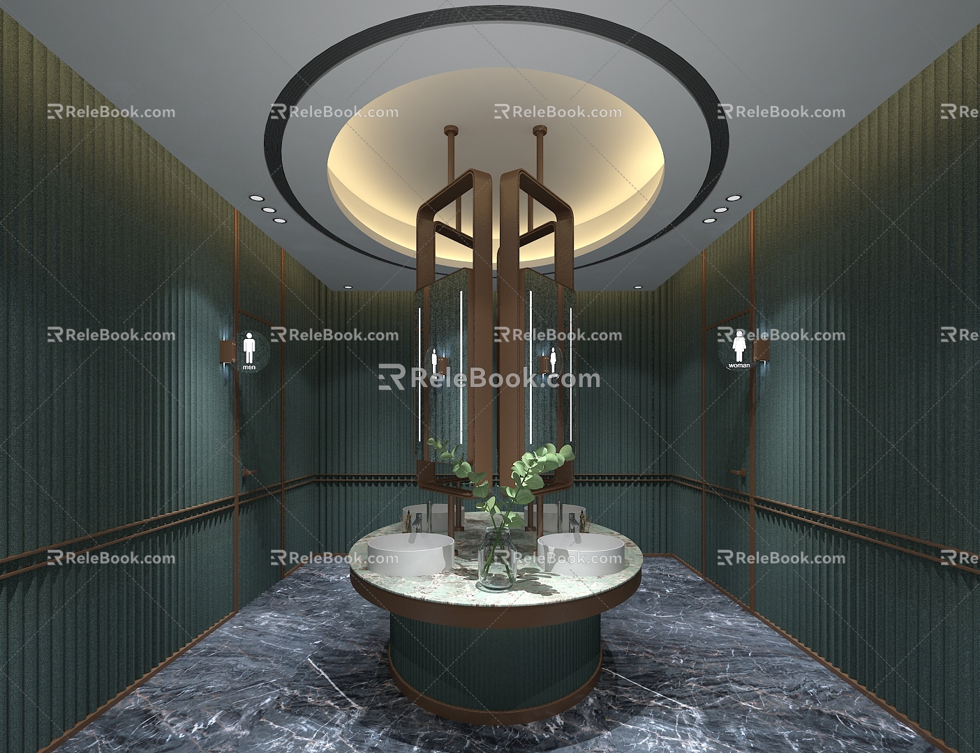 Public Toilet Hotel Toilet Shopping Mall Toilet 3d model