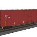 Modern container train container stuffy tank truck box 3d model