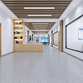 Modern Public Office Space With Open Layout Desks Computers Bookshelves And Whiteboards