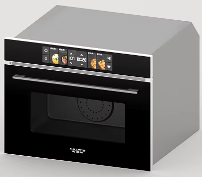 Smart Modern Steam Oven With Digital Display And Control Panel For Home Use 3d model