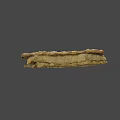 Ancient Fossil Specimen With Textured Brownish Yellow Surface And Black Squares