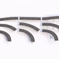 Road Infrastructure Components Featuring Overpass Curves Modular Designs And Structural Elements 3d model