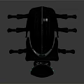Detailed Mechanical Beetle Character With Metallic Legs Shiny Body And Green Accents