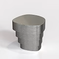 Modern Textured Metal Corner Table With Layered Sleek Silver Design Details 3d model