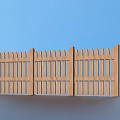 Wooden Garden Decor Fence With Pointed Top Design For Outdoor Landscaping Use