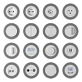 Collection Of Round Electrical Outlets And Switches In Varied Styles