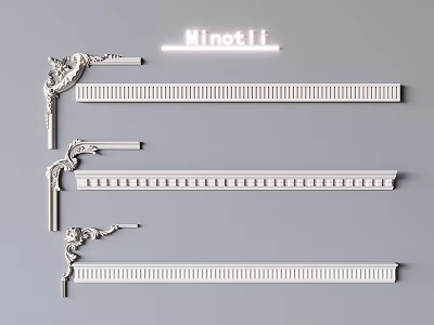 Minotii Decorative Gypsum Cornice Molding With Intricate Designs For Interior Decoration 3d model