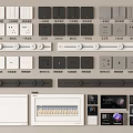 Modern switch socket combination rail socket intelligent switch panel strong weak box 3d model