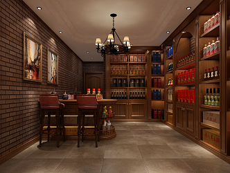 American Wine Cellar Villa Wine Cellar 3d model