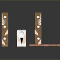 Modern Home Audio System With Wooden Speakers And Compact Control Unit