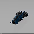 Blue Sci Fi Mechanical Weapon ELIZABETH Model 03 With Detailed Design 3d model