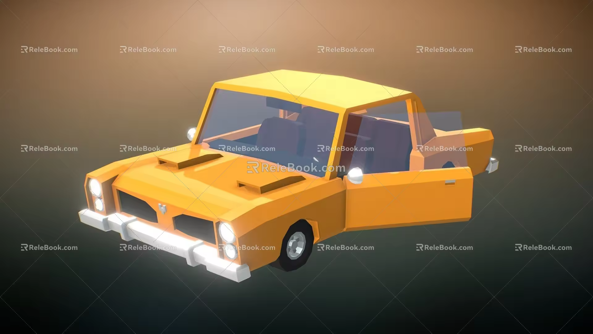 modern classic car 3d model