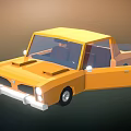 modern classic car 3d model