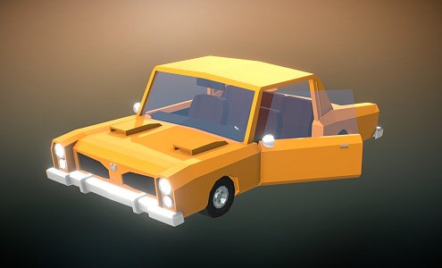 modern classic car 3d model