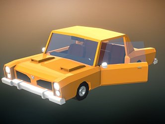 modern classic car 3d model