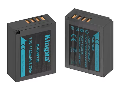 KingMa High Quality Pack Of Two Rechargeable Replacement Batteries For Mobile Digital Devices 3d model