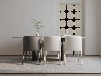 Modern table combination 3d model