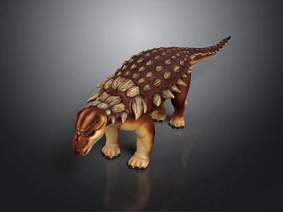 Realistic Ankylosaurus Dinosaur Model With Detailed Armored Body And Spiked Back 3d model