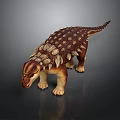 Realistic Ankylosaurus Dinosaur Model With Detailed Armored Body And Spiked Back